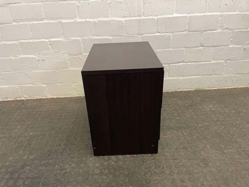 2 Drawer Dark Wood Bedside Pedestal - PRICE DROP