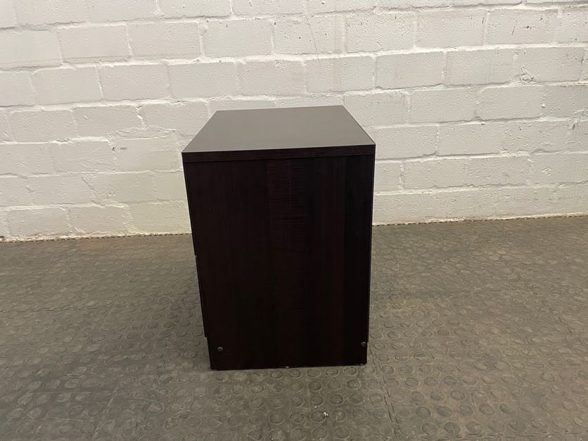 2 Drawer Dark Wood Bedside Pedestal - PRICE DROP