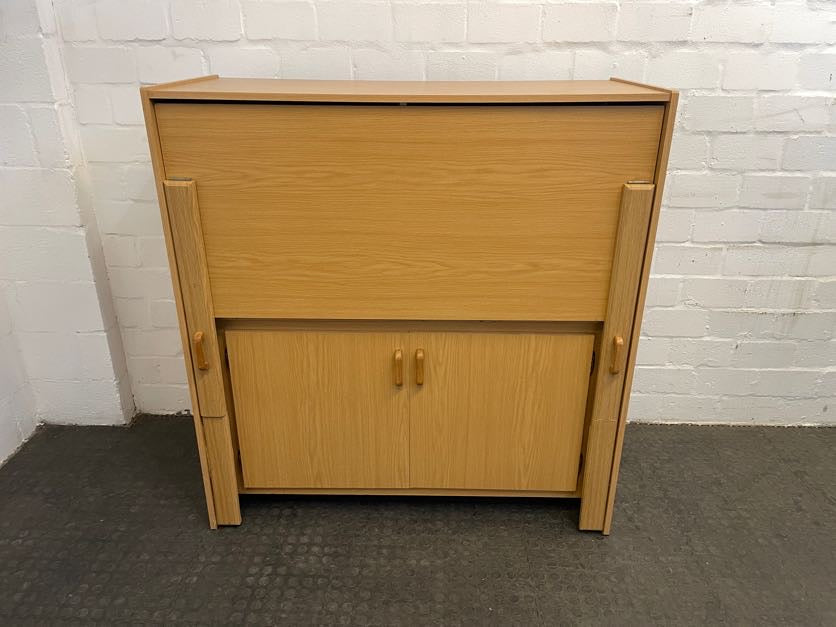 Oak Folding Work Desk - needs TLC