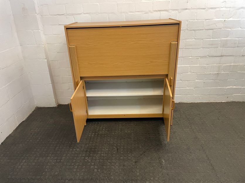 Oak Folding Work Desk - needs TLC