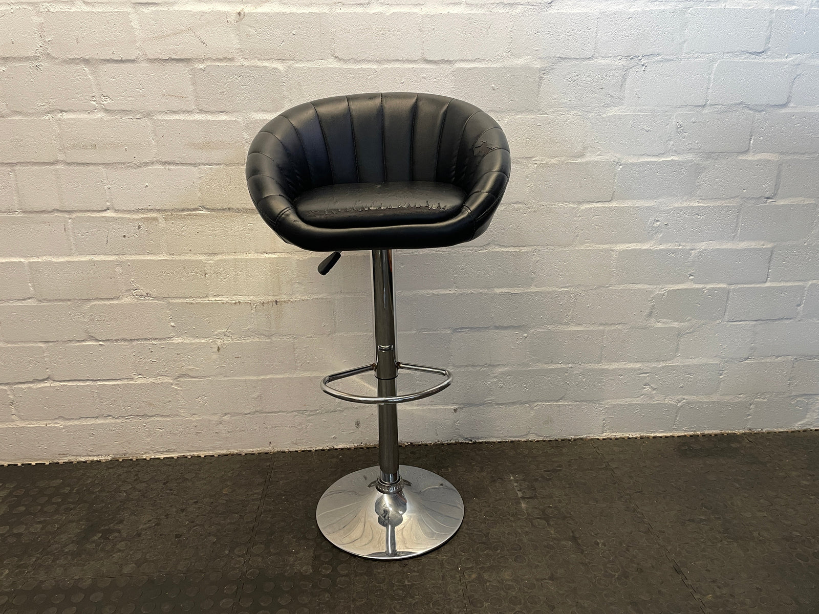 Atlantic Cape Barbara Black Bar Stool (Small Tear) - PRICE DROP - 2ndhandwarehouse.com
