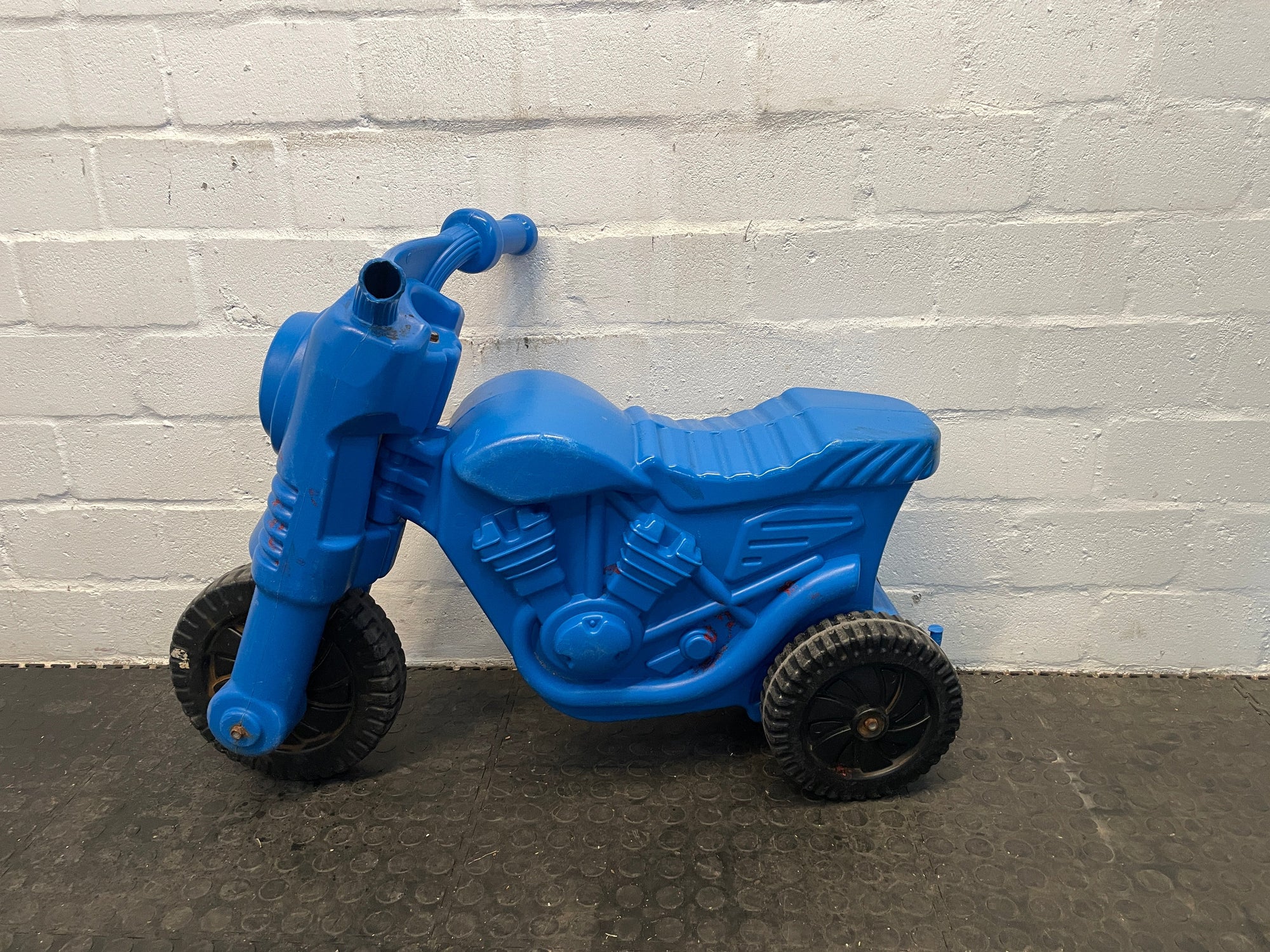 Blue Kids Plastic Motorbike (1 Arm Off)