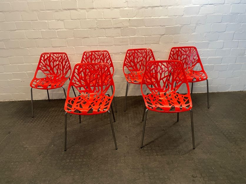 Red Leaf Cafe Chair - Square Back - PRICE DROP