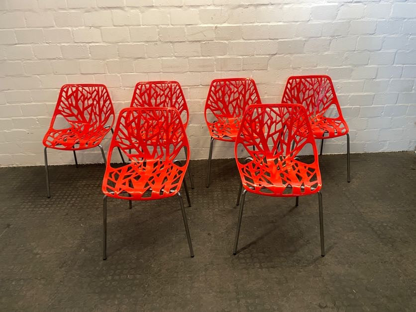 Red Leaf Cafe Chair - Square Back - PRICE DROP