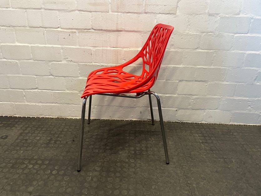 Red Leaf Cafe Chair - Square Back - PRICE DROP