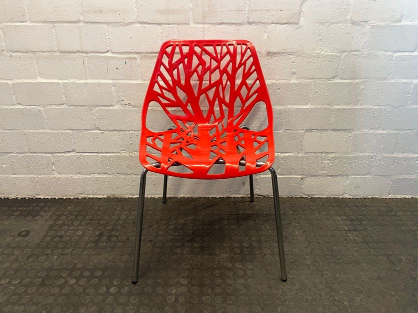 Red Leaf Cafe Chair - Square Back - PRICE DROP