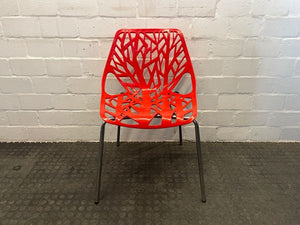 Red Leaf Cafe Chair - Square Back - PRICE DROP