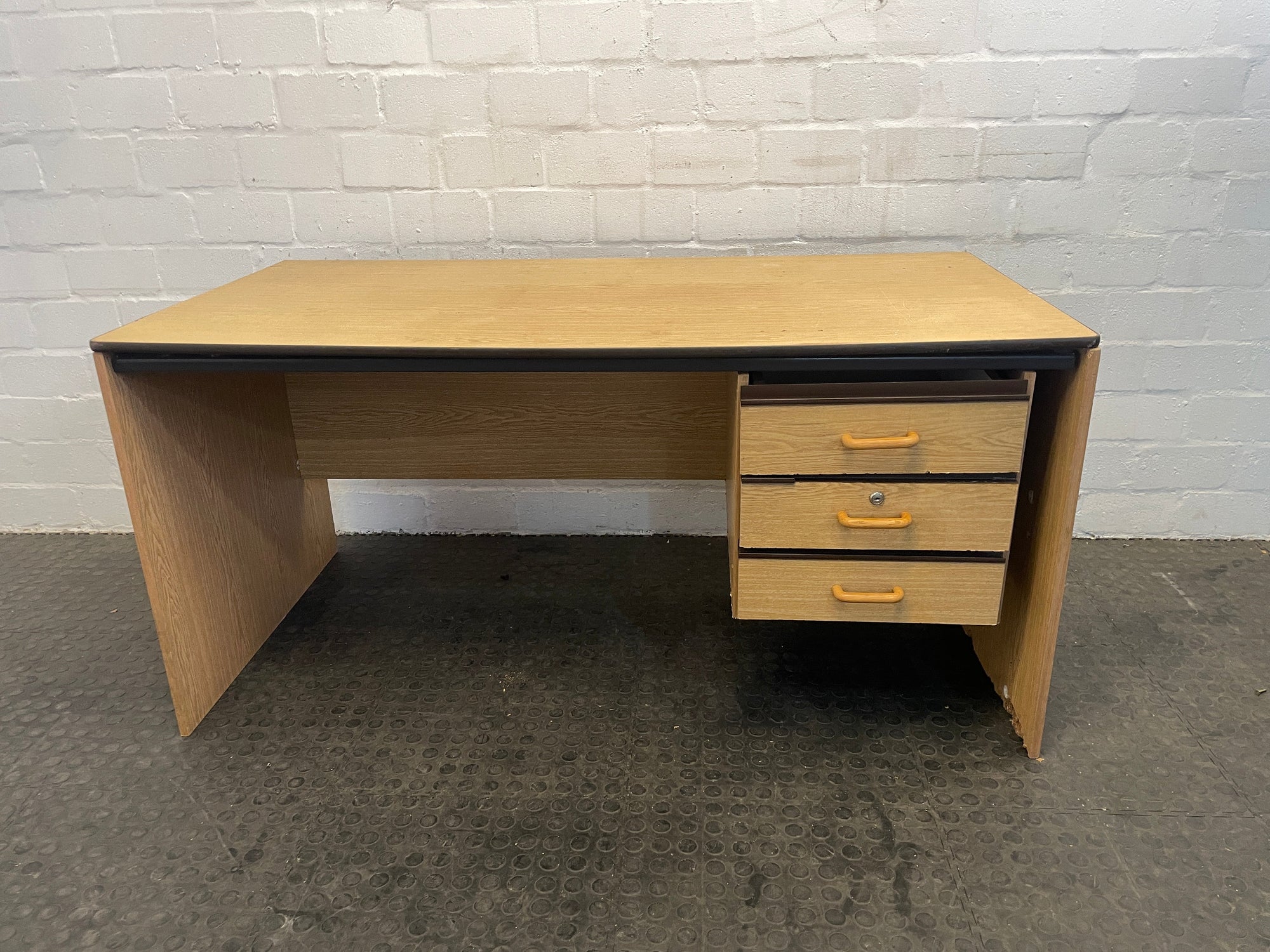 Straight Desk With Three Drawers (Slight Damage) - REDUCED