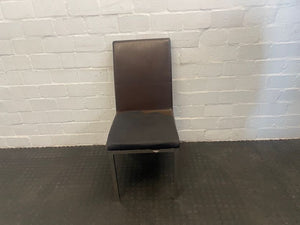 Brown Steel Framed Chair (Material Peeling) - PRICE DROP
