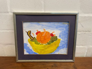 Abstract Fruit Basket Painting