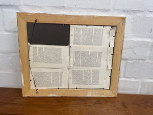 Newspaper Print Picture Frame