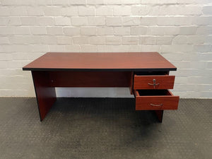 Cherry Wood 2 Drawer Desk 160cm X 75cm