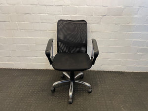 Steel Leg Mesh Back Office Chair (Torn Top) - REDUCED