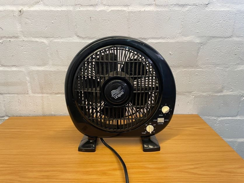 Black Salton Desk Fan (Timer Not Working)