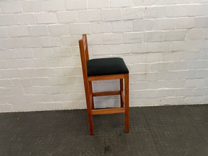 Dark Green Seat Wooden Bar Stool - PRICE DROP