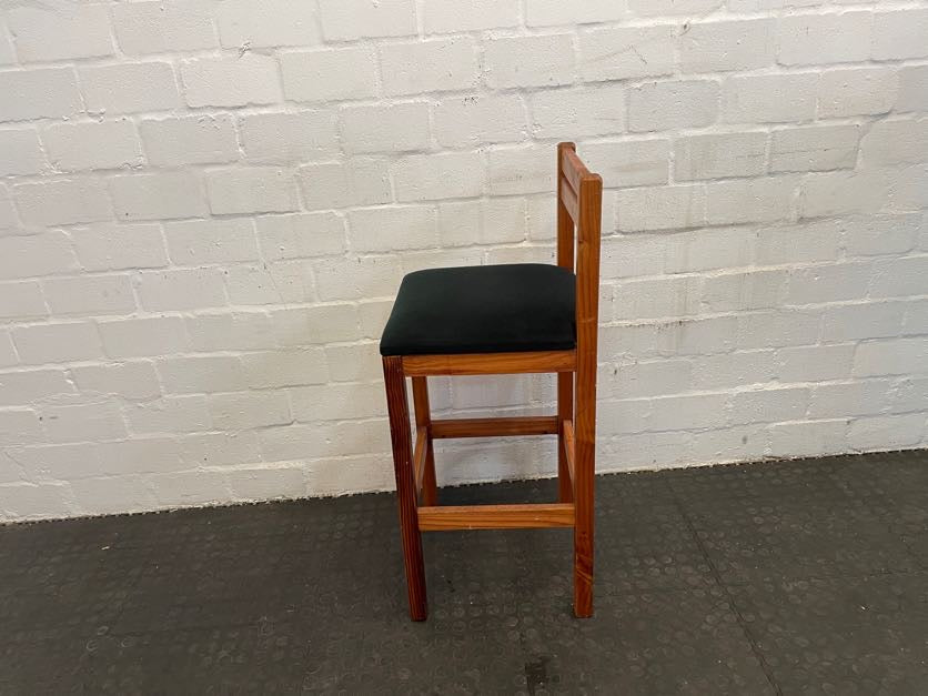 Dark Green Seat Wooden Bar Stool - PRICE DROP - 2ndhandwarehouse.com