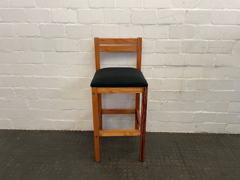 Dark Green Seat Wooden Bar Stool - PRICE DROP - 2ndhandwarehouse.com