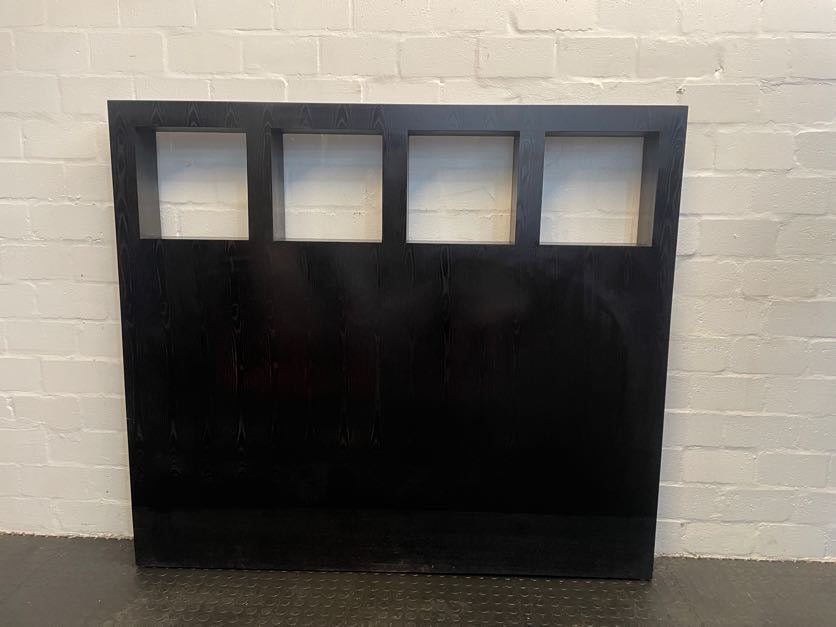 Dark Wood Queen Size Headboard - 2ndhandwarehouse.com
