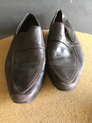 Brown Mens leather Loafers Calvin Klein Size 40 - 2ndhandwarehouse.com